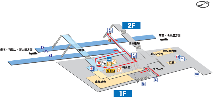 ＪＲ紀伊勝浦駅構内図