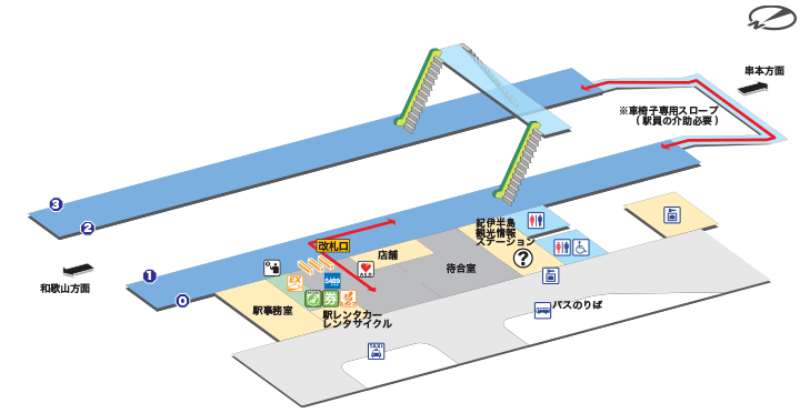 ＪＲ白浜駅構内図